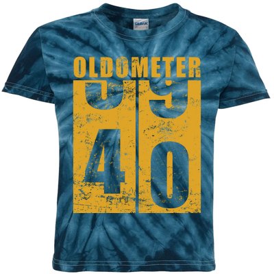 Retro Vintage Oldometer 40 Years Old Kids Tie-Dye T-Shirt