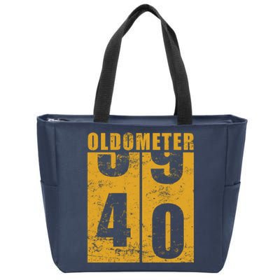 Retro Vintage Oldometer 40 Years Old Zip Tote Bag