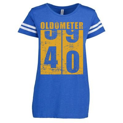 Retro Vintage Oldometer 40 Years Old Enza Ladies Jersey Football T-Shirt