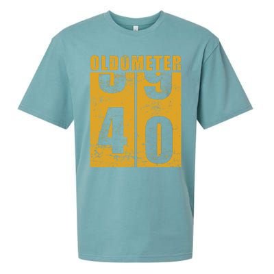 Retro Vintage Oldometer 40 Years Old Sueded Cloud Jersey T-Shirt