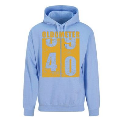 Retro Vintage Oldometer 40 Years Old Unisex Surf Hoodie