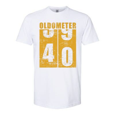 Retro Vintage Oldometer 40 Years Old Softstyle CVC T-Shirt