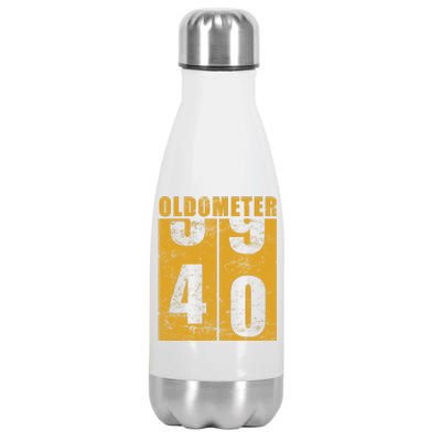 Retro Vintage Oldometer 40 Years Old Stainless Steel Insulated Water Bottle