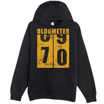 Retro Vintage Oldometer 70 Years Old Premium Pullover Hoodie