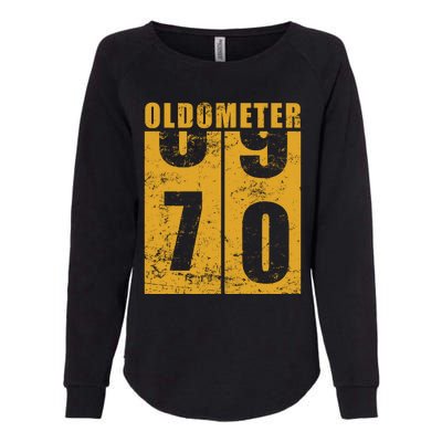 Retro Vintage Oldometer 70 Years Old Womens California Wash Sweatshirt