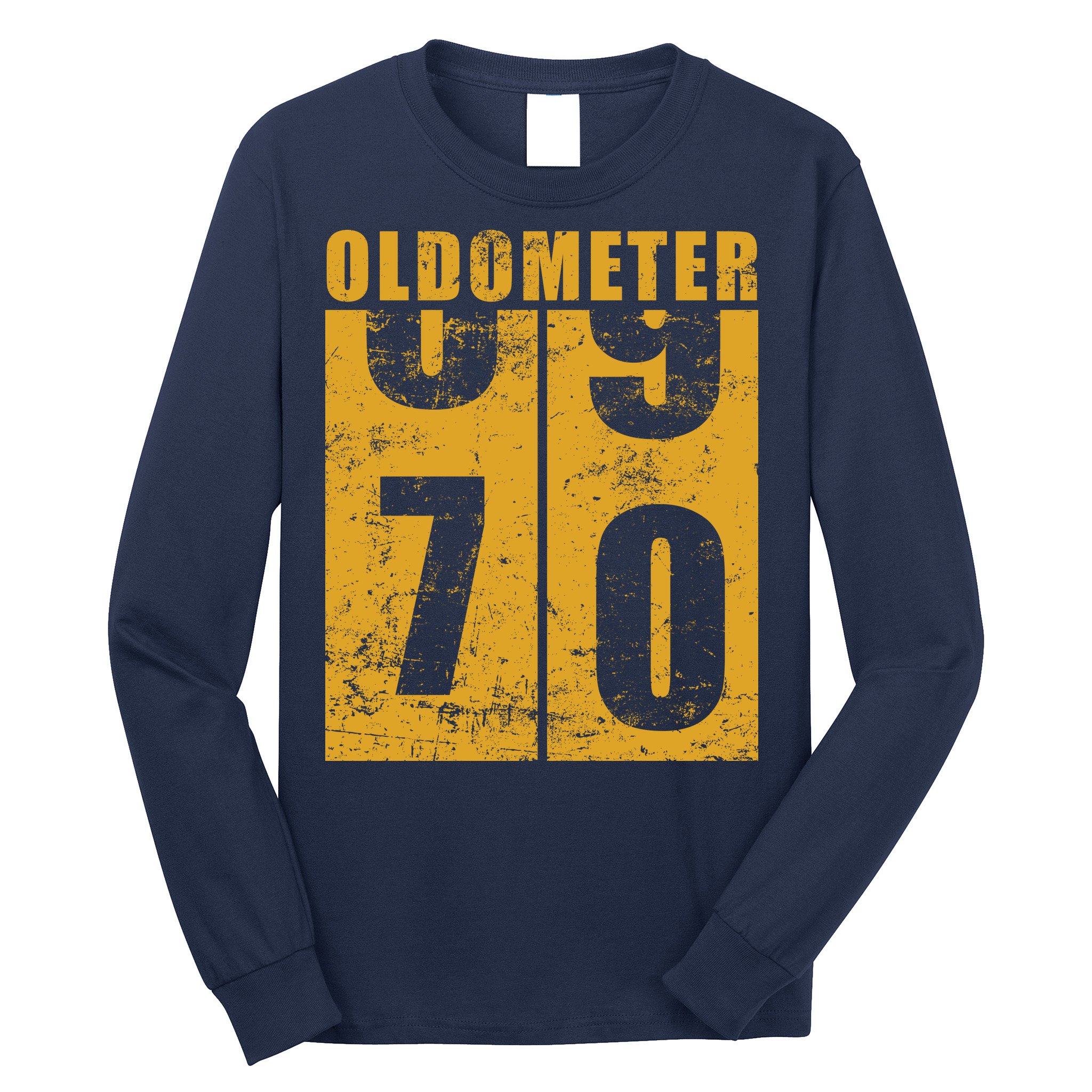 Retro Vintage Oldometer 70 Years Old Long Sleeve Shirt