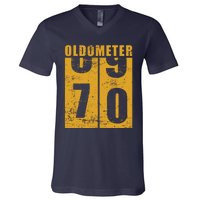 Retro Vintage Oldometer 70 Years Old V-Neck T-Shirt