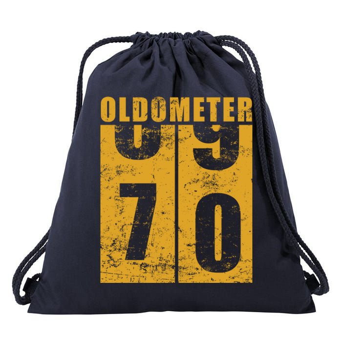 Retro Vintage Oldometer 70 Years Old Drawstring Bag