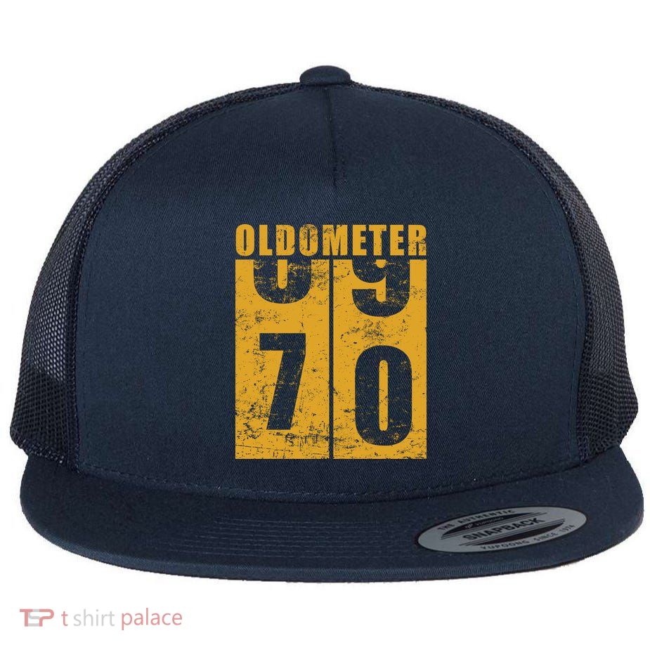 Retro Vintage Oldometer 70 Years Old Flatbill Hat
