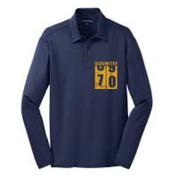 Retro Vintage Oldometer 70 Years Old Silk Touch Performance Long Sleeve Polo