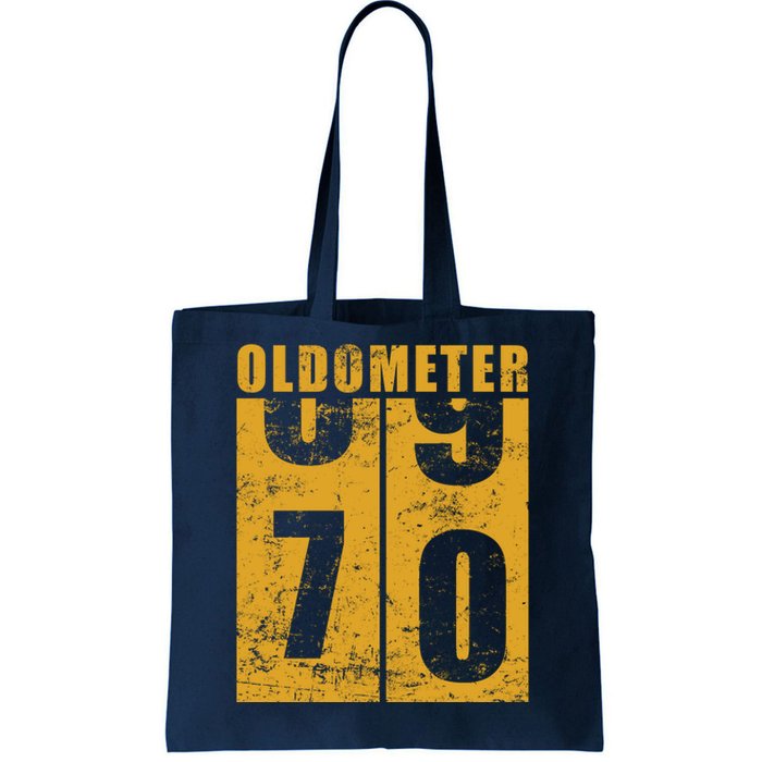 Retro Vintage Oldometer 70 Years Old Tote Bag