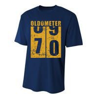 Retro Vintage Oldometer 70 Years Old Performance Sprint T-Shirt