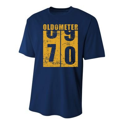 Retro Vintage Oldometer 70 Years Old Youth Performance Sprint T-Shirt