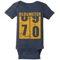 Retro Vintage Oldometer 70 Years Old Baby Bodysuit