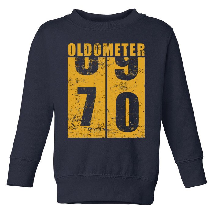 Retro Vintage Oldometer 70 Years Old Toddler Sweatshirt