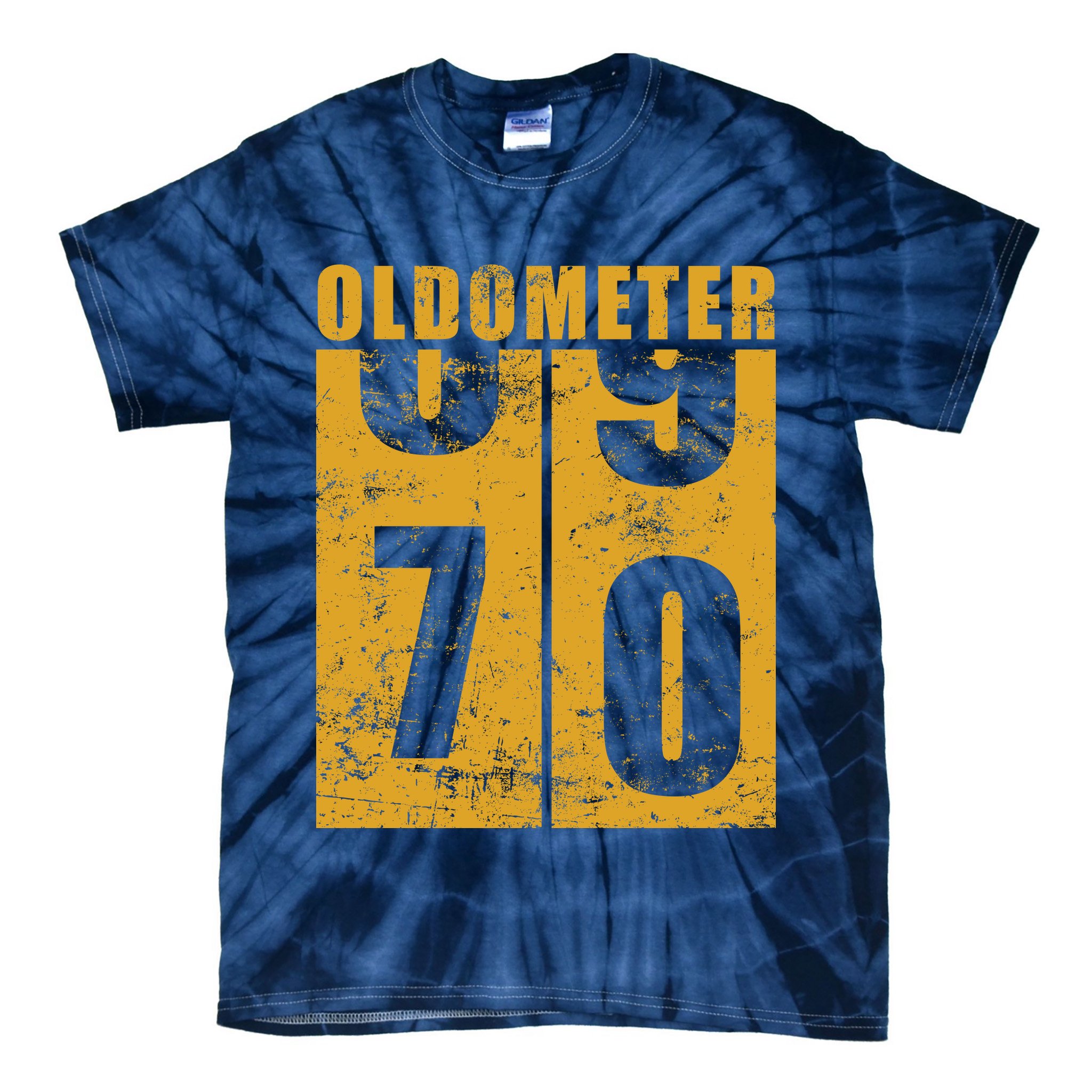 Retro Vintage Oldometer 70 Years Old Tie-Dye T-Shirt
