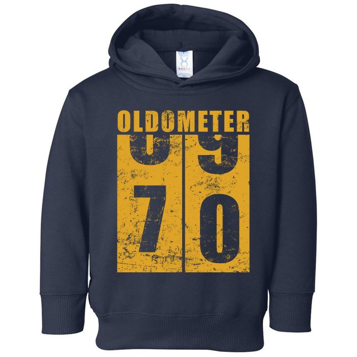 Retro Vintage Oldometer 70 Years Old Toddler Hoodie