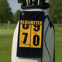 Retro Vintage Oldometer 70 Years Old Golf Towel