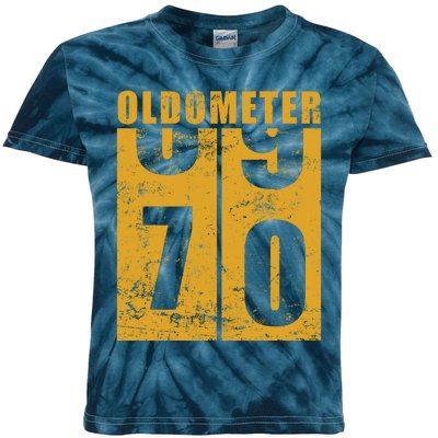 Retro Vintage Oldometer 70 Years Old Kids Tie-Dye T-Shirt