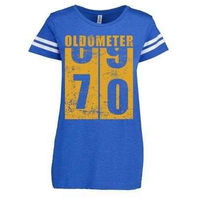 Retro Vintage Oldometer 70 Years Old Enza Ladies Jersey Football T-Shirt