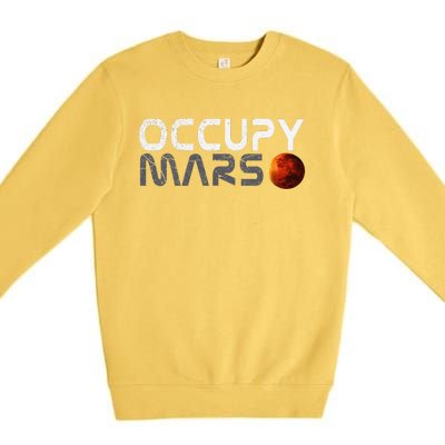 Retro Vintage Occupy Mars Space Explorer Gift Premium Crewneck Sweatshirt