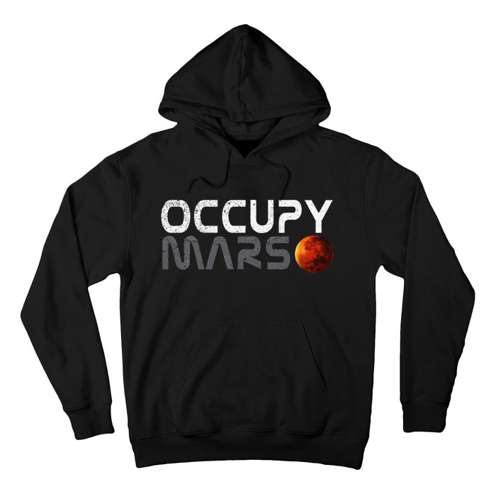 Retro Vintage Occupy Mars Space Explorer Gift Hoodie