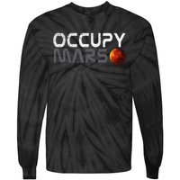 Retro Vintage Occupy Mars Space Explorer Gift Tie-Dye Long Sleeve Shirt