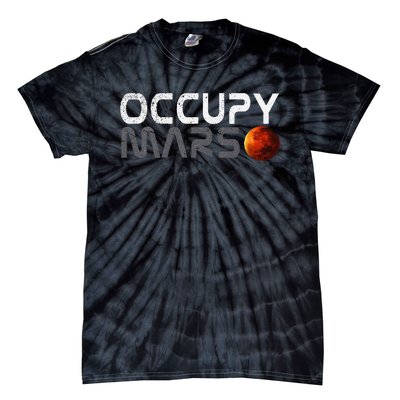 Retro Vintage Occupy Mars Space Explorer Gift Tie-Dye T-Shirt