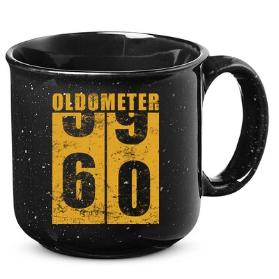 Retro Vintage Oldometer 60 Years Old 15oz Campfire Ceramic Mug