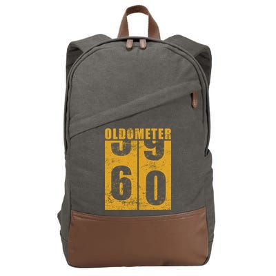 Retro Vintage Oldometer 60 Years Old Cotton Canvas Backpack