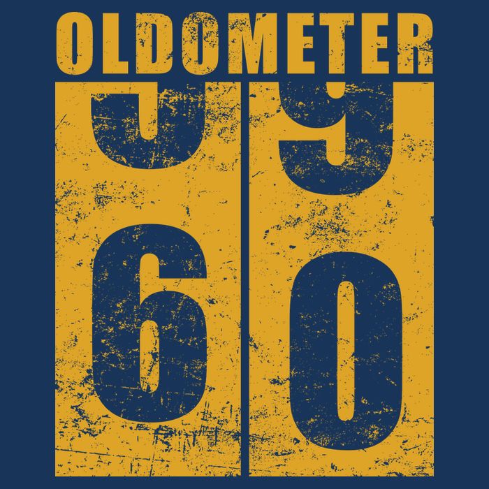 Retro Vintage Oldometer 60 Years Old Button