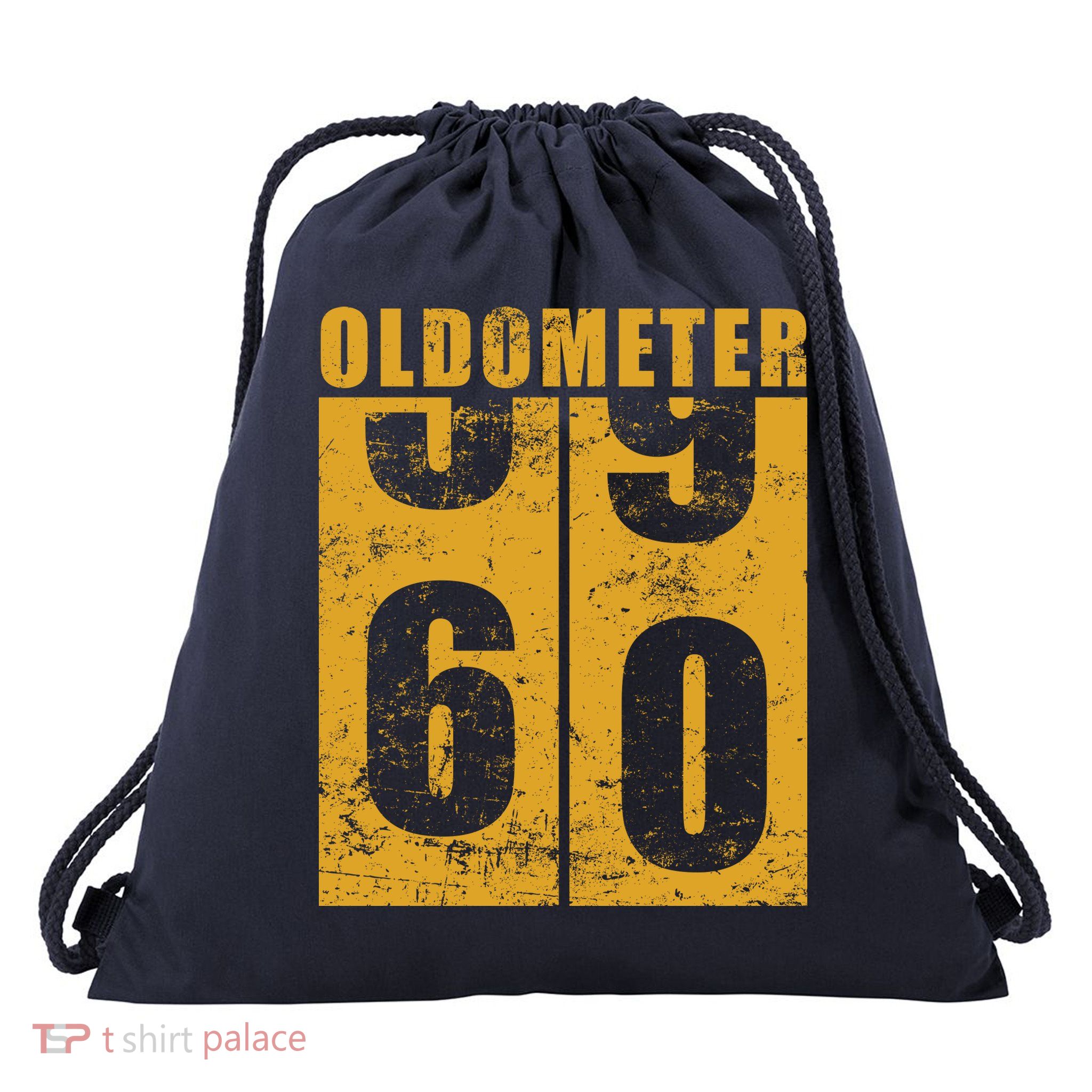 Retro Vintage Oldometer 60 Years Old Drawstring Bag