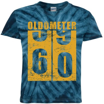 Retro Vintage Oldometer 60 Years Old Kids Tie-Dye T-Shirt