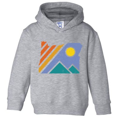 Retro Vintage Oregon Throwback Mountains And Gift Toddler Hoodie