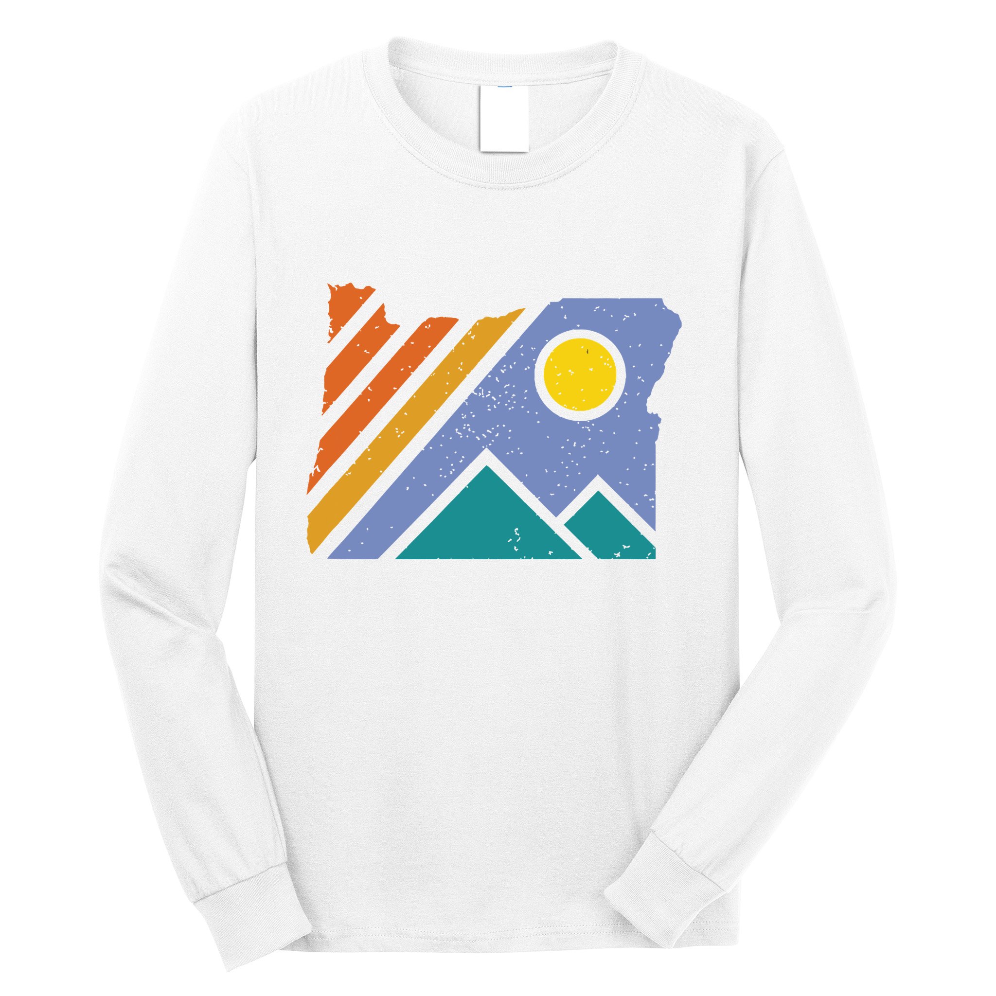 Retro Vintage Oregon Throwback Mountains And Gift Long Sleeve Shirt