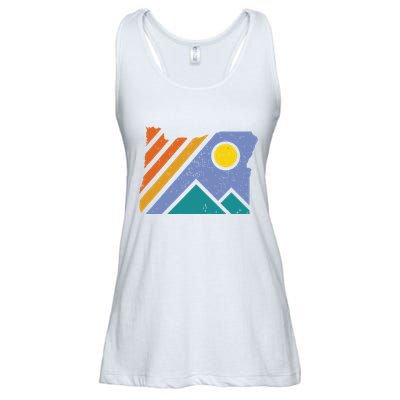 Retro Vintage Oregon Throwback Mountains And Gift Ladies Essential Flowy Tank
