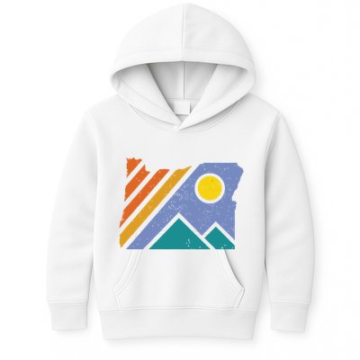 Retro Vintage Oregon Throwback Mountains And Gift Kids Hoodie