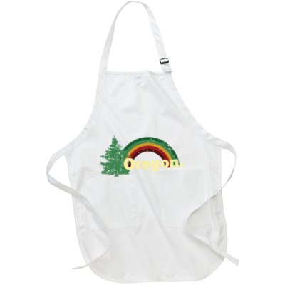Retro Vintage Oregon Throwback Rainbow Distressed Gift Apron