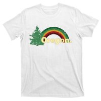 Retro Vintage Oregon Throwback Rainbow Distressed Gift T-Shirt