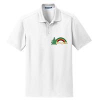 Retro Vintage Oregon Throwback Rainbow Distressed Gift Dry Zone Grid Polo