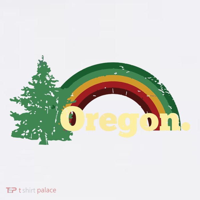 Retro Vintage Oregon Throwback Rainbow Distressed Gift Baby Bodysuit