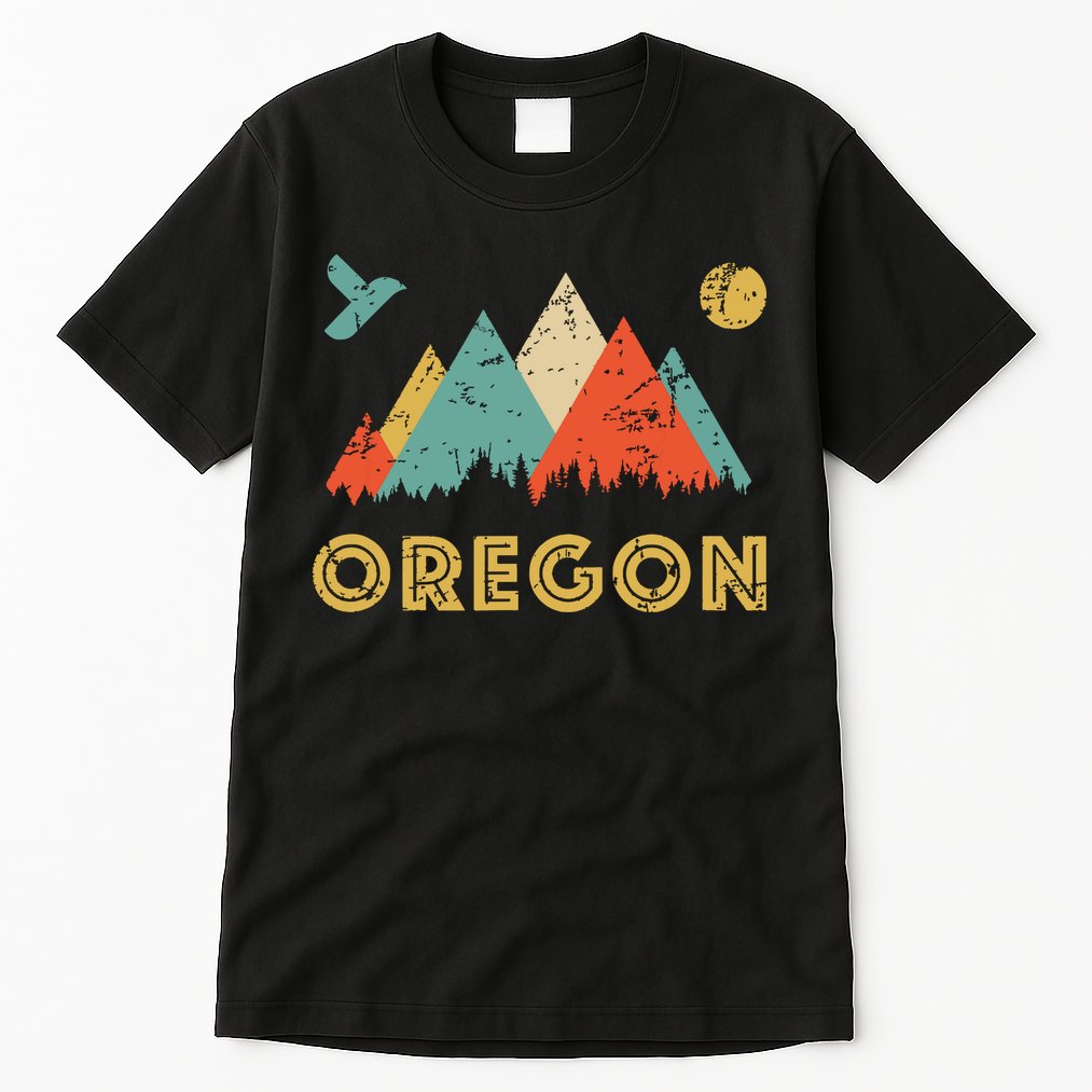 Retro Vintage Oregon Throwback And Gift Tall T-Shirt