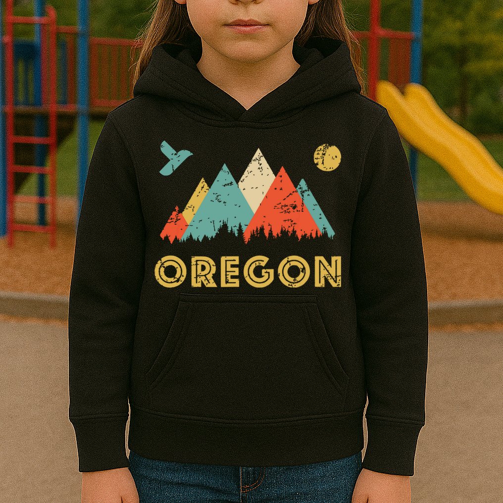 Retro Vintage Oregon Throwback And Gift Kids Hoodie