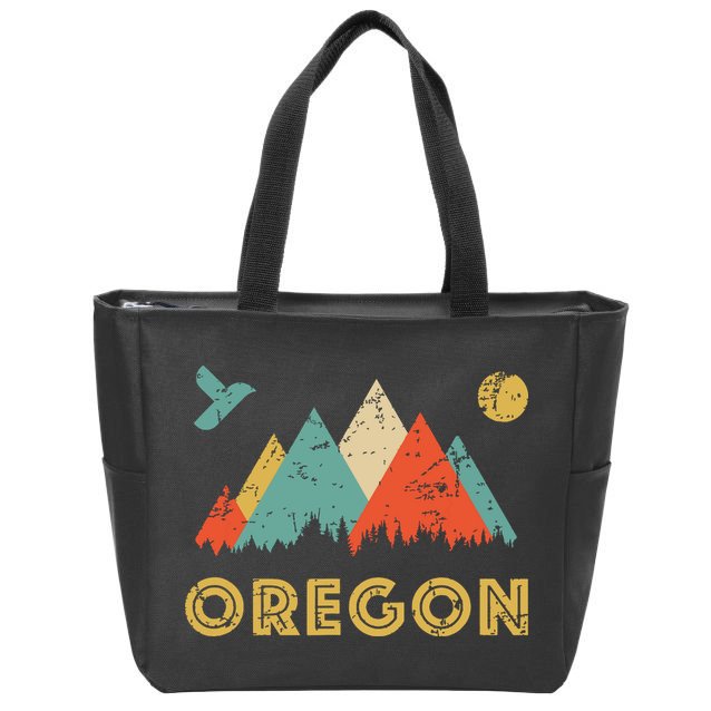 Retro Vintage Oregon Throwback And Gift Zip Tote Bag