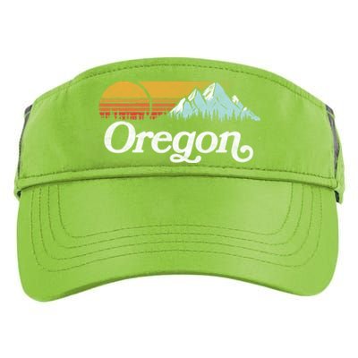 Retro Vibe Oregon Cool Gift Vintage Mountains And Sun Cool Gift Adult Drive Performance Visor