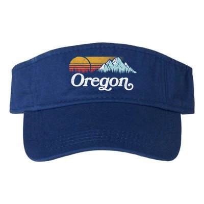 Retro Vibe Oregon Cool Gift Vintage Mountains And Sun Cool Gift Visor