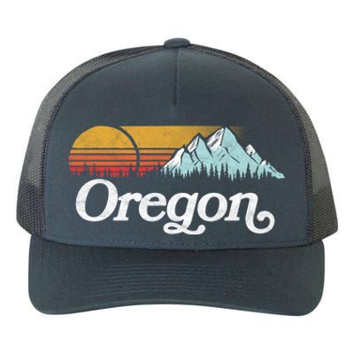 Retro Vibe Oregon Cool Gift Vintage Mountains And Sun Cool Gift Yupoong Adult 5-Panel Trucker Hat