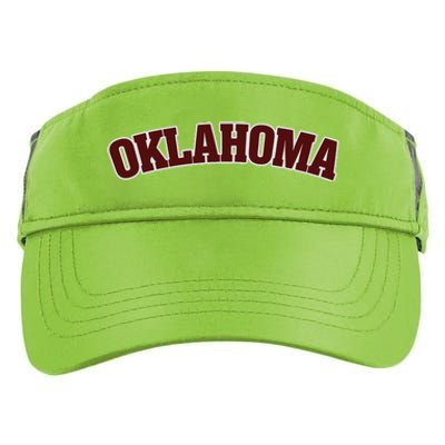 Retro Vintage Oklahoma Souvenir Gift Of Oklahoma Adult Drive Performance Visor