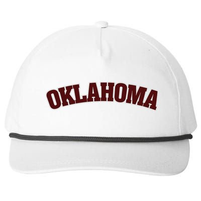 Retro Vintage Oklahoma Souvenir Gift Of Oklahoma Snapback Five-Panel Rope Hat