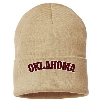 Retro Vintage Oklahoma Souvenir Gift Of Oklahoma Sustainable Knit Beanie